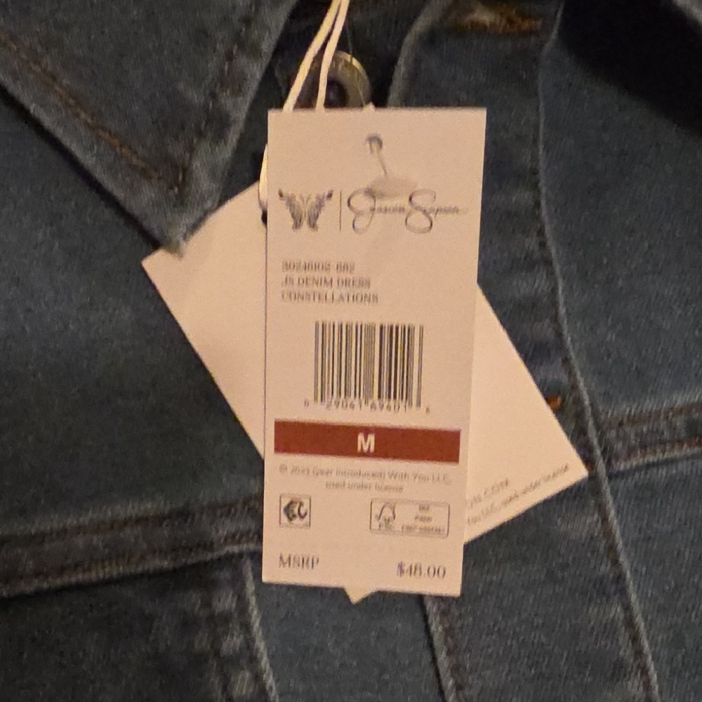 Jessica Simpson Blue Denim Jacket Dress - Picture 2 of 2